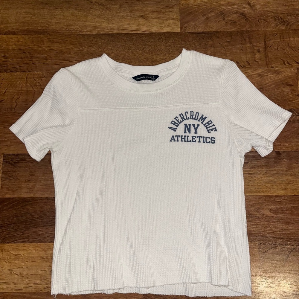 Abercrombie White Athletic Tee